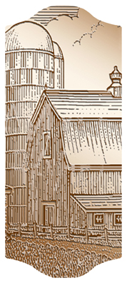 DARAY-C-564-BZ Barn Scene Bronze